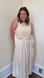Ebony Embroidered Lace Dress Set