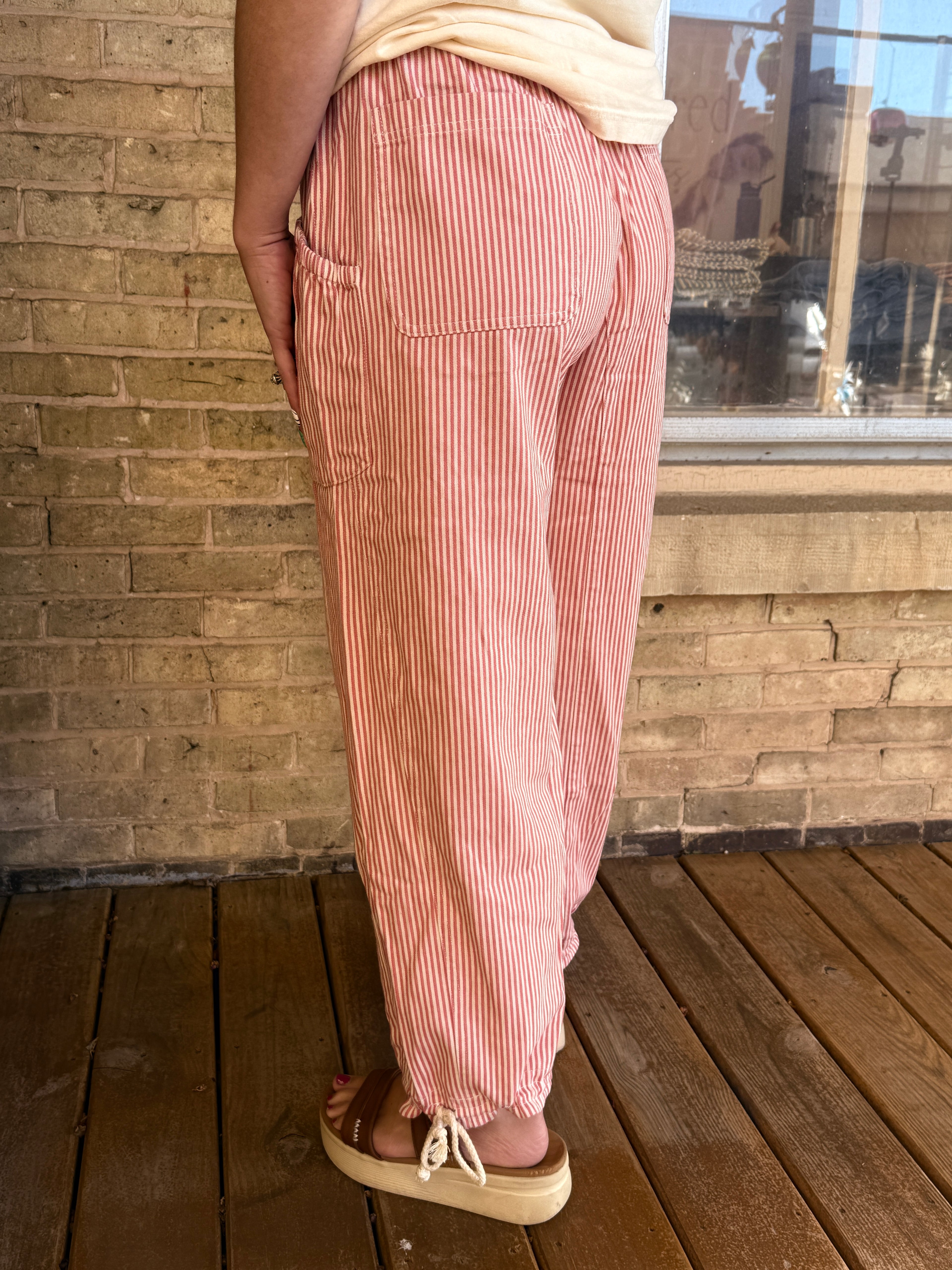 Striped Parachute Pants