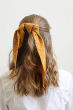 Cotton Daisy Bandana in Black, Rose, Yellow and Rust 🌼: Mustard
