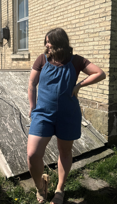 Daisy Denim Romper