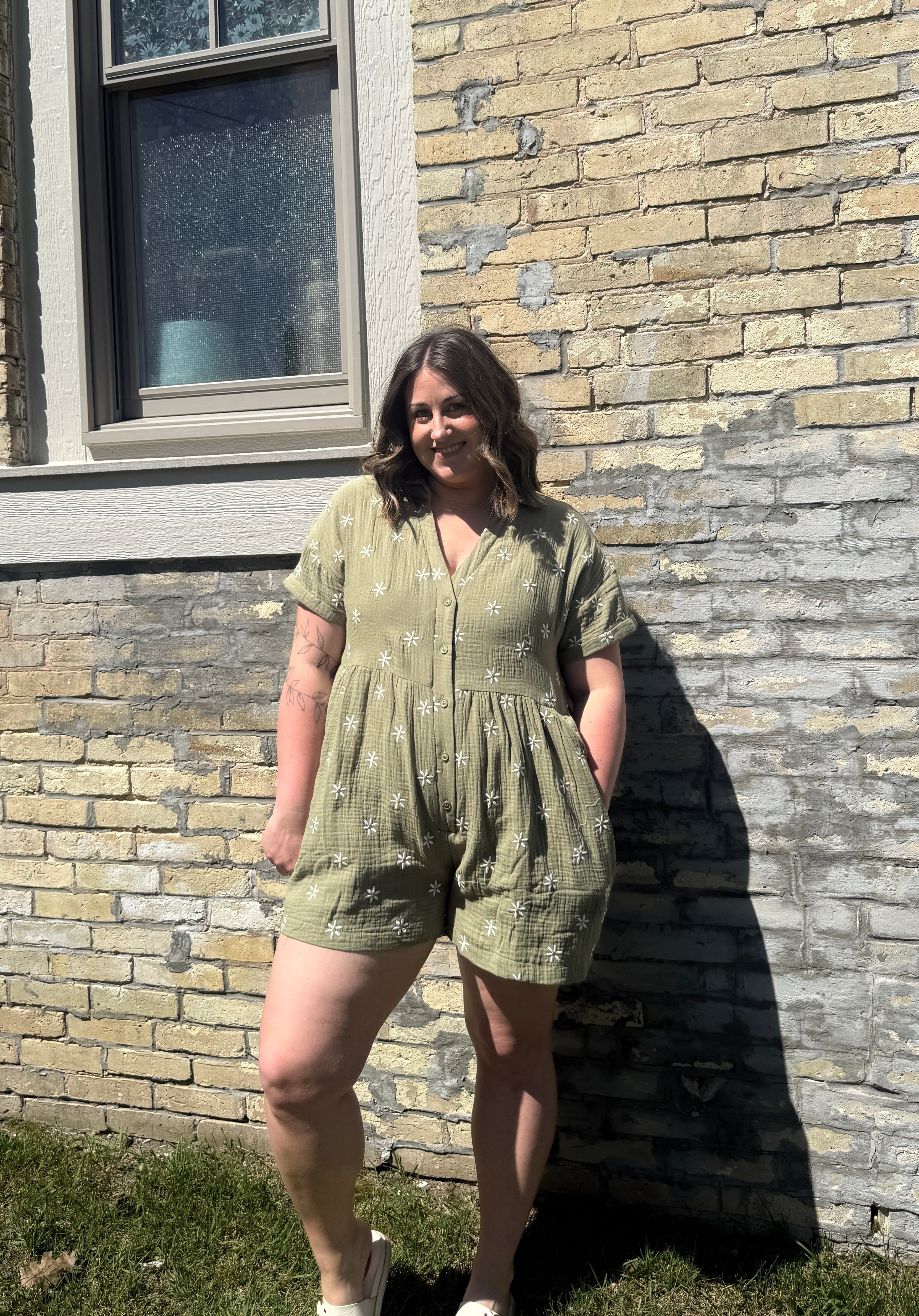 Flower Fields Gauze Romper