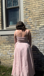 Linen Blend Button Dress