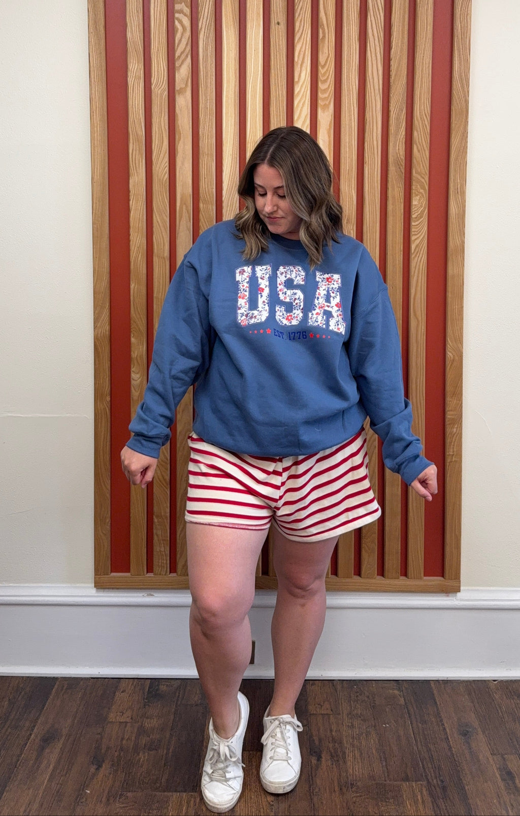 Floral USA Crewneck