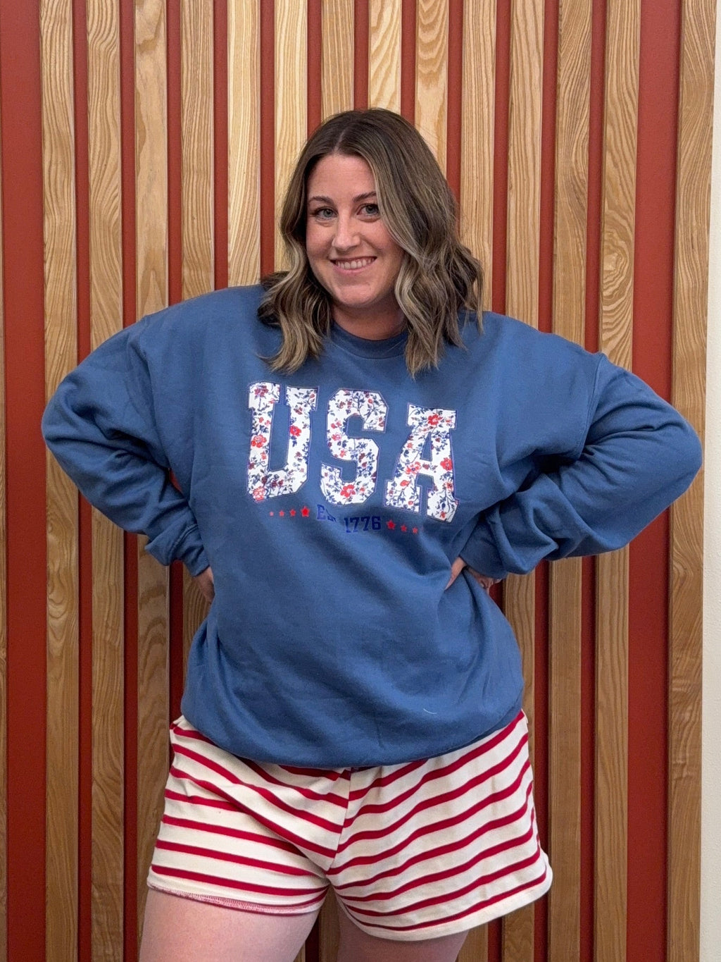 Floral USA Crewneck