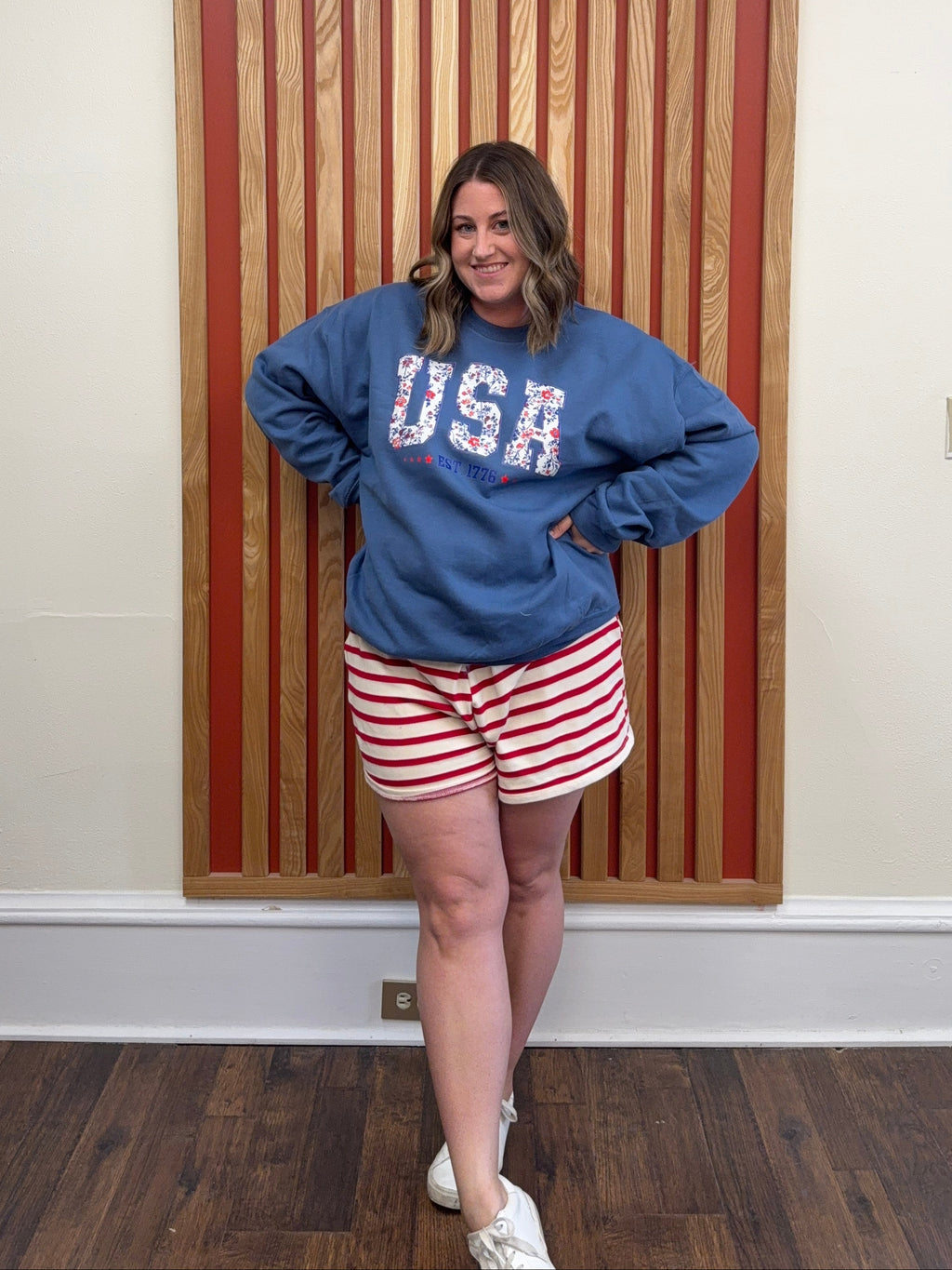 Floral USA Crewneck