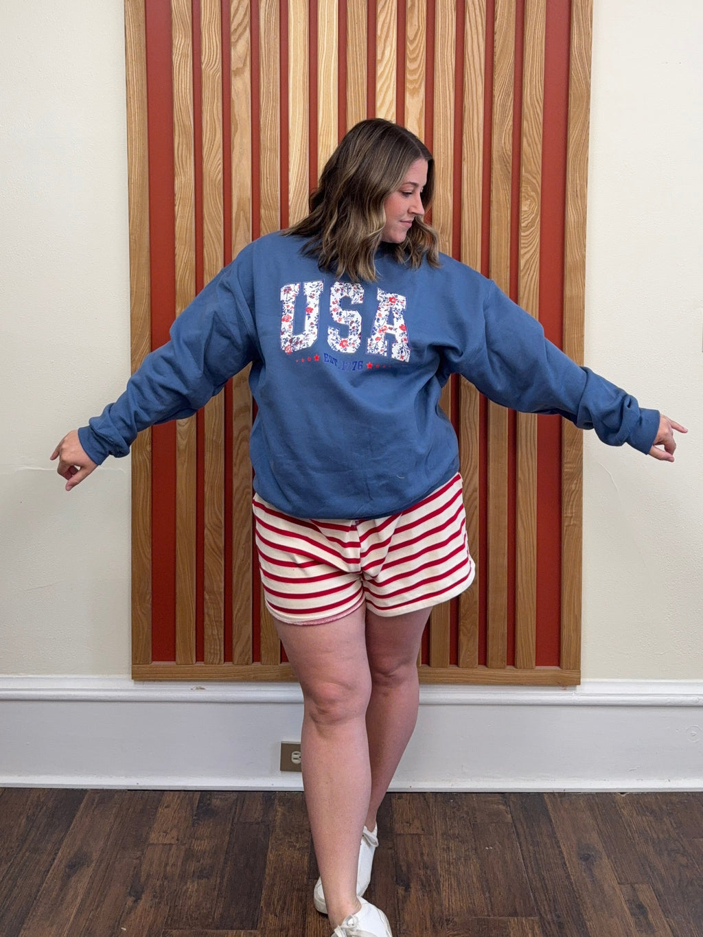 Floral USA Crewneck