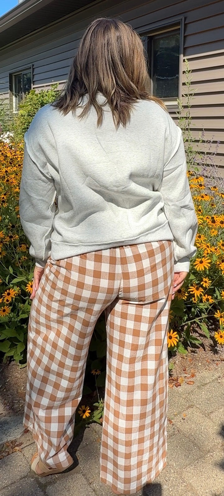 Paige Gingham Plaid Drawstring Pants