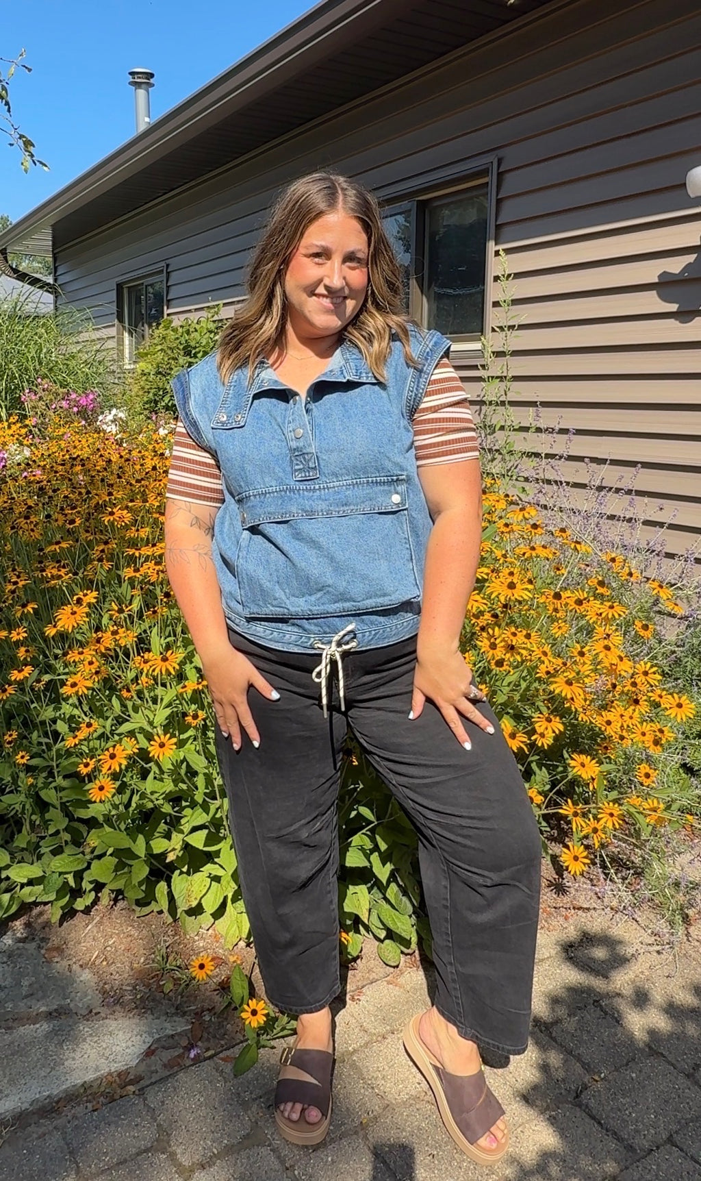 Melina Denim Sleeveless Top