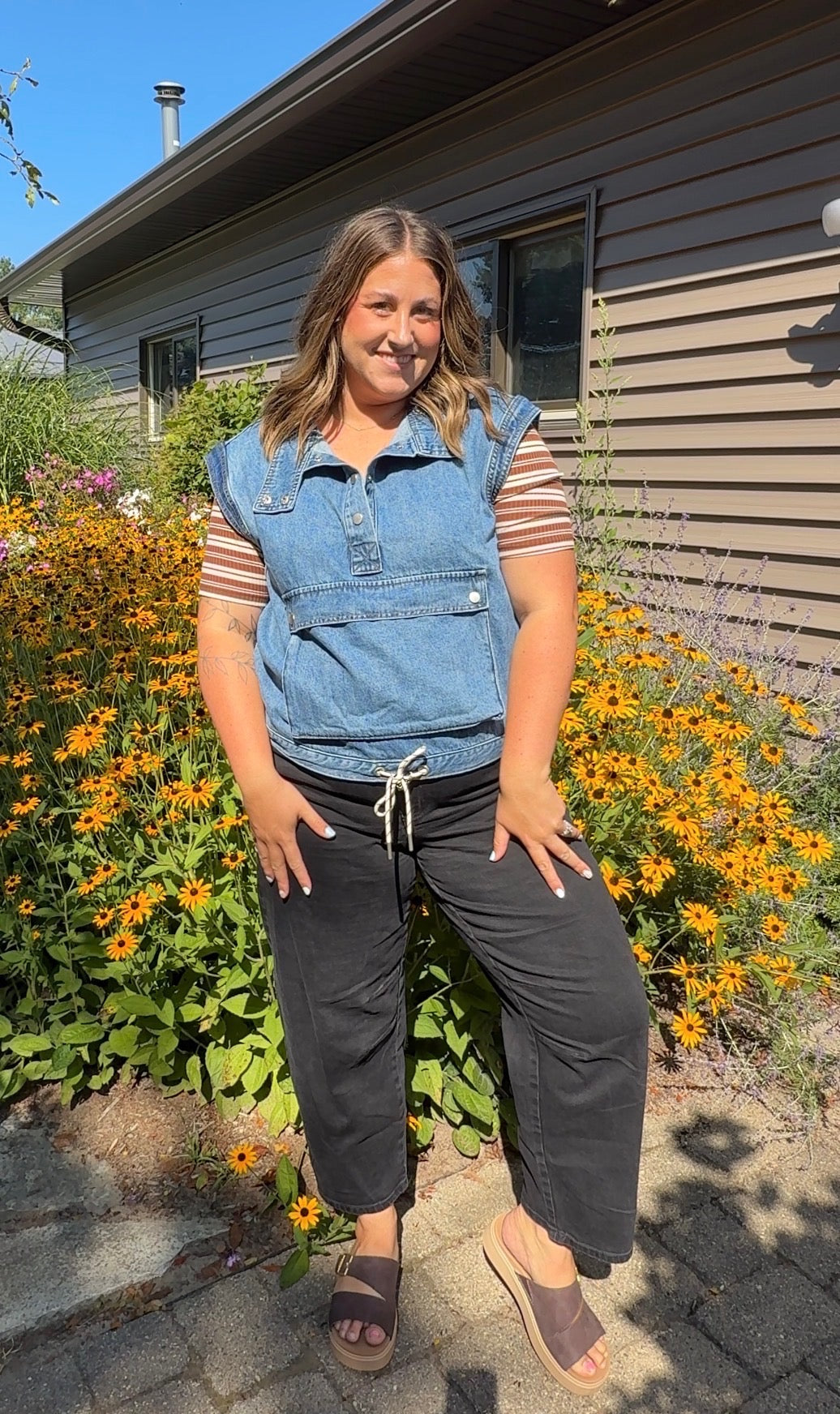 Melina Denim Sleeveless Top