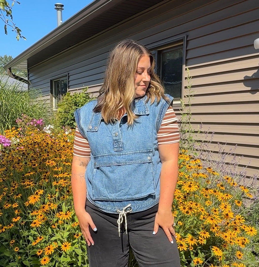 Melina Denim Sleeveless Top