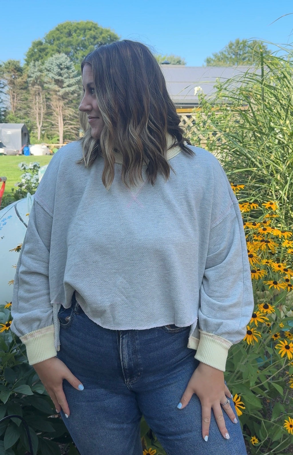 Larissa Cape Sweatshirt