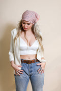 Cotton Field of Flowers Bandana - Muted Color Tones: Rose