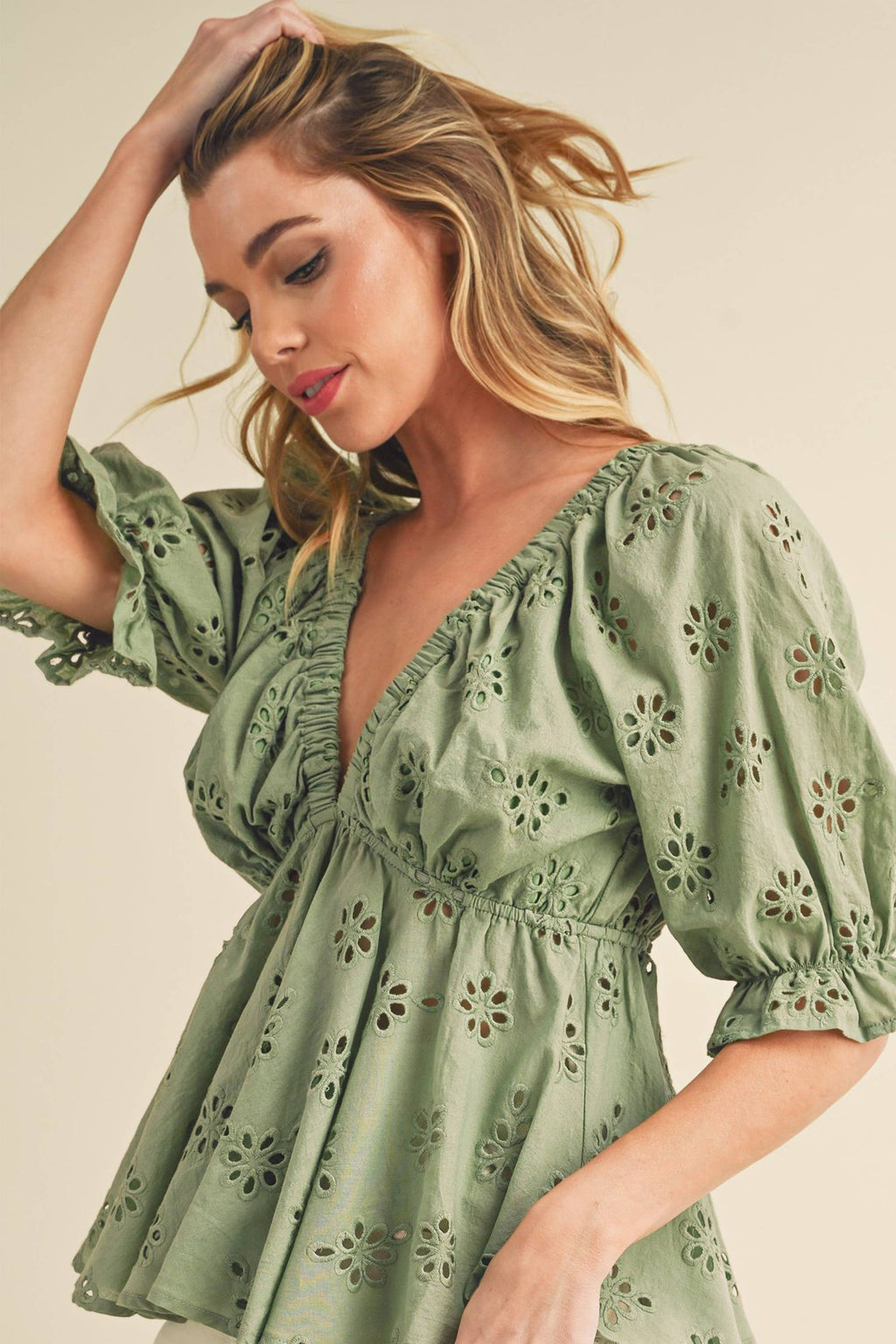 Hazle Eyelet Embroidered Top